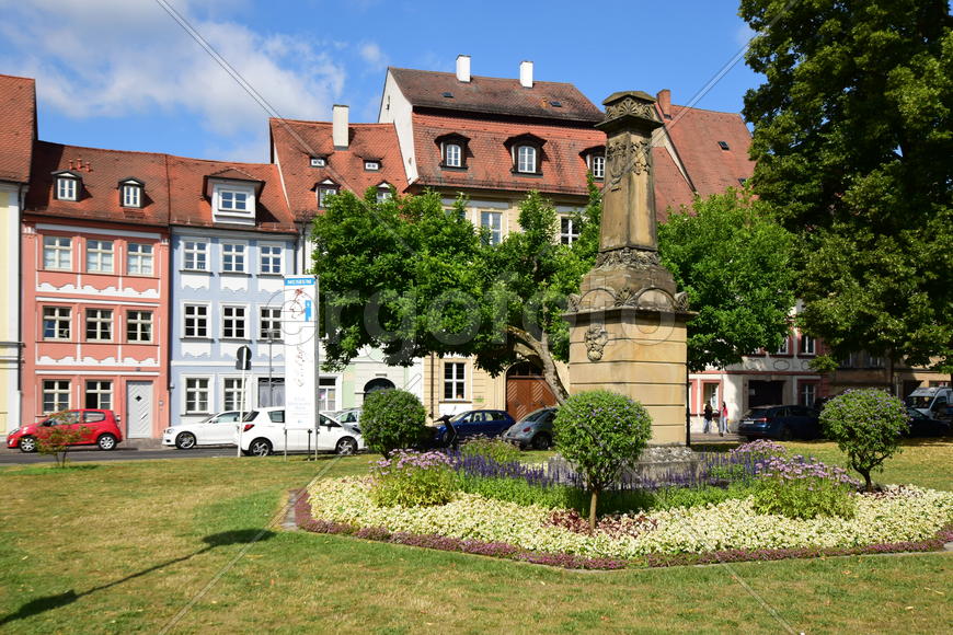 Германия - город Бамберг.Старинные жилые дома в немецком стиле 