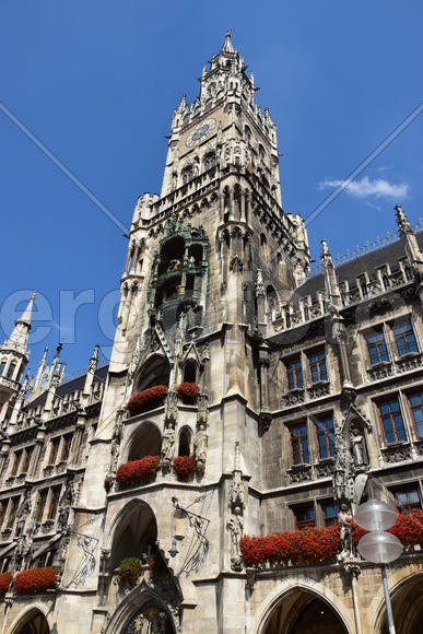 Германия. Мюнхен. Фасад старинного здания 