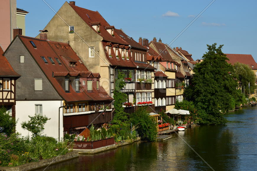 Германия - город Бамберг. Панорамный вид на город 