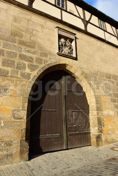 Германия - город Бамберг. Старинные ворота 