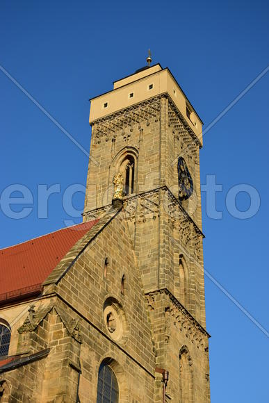 Германия - город Бамберг. Башня старинного здания 