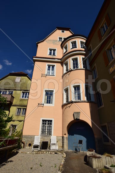 Исторический город Ротенбург в Баварии. Древнейшие здания 