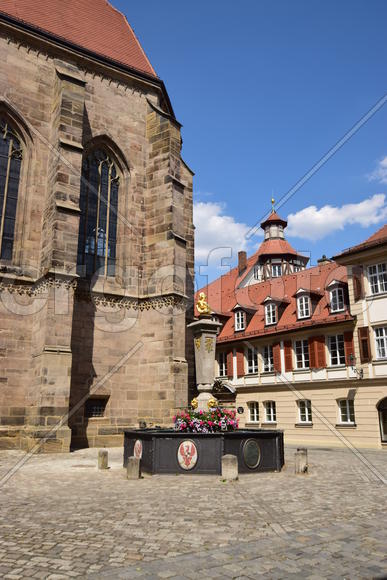 Германия - город Ансбах под Нюрнбергом. Памятник архитектуры 