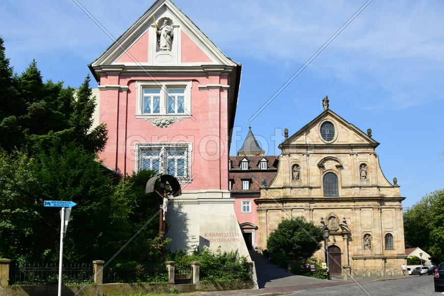 Германия - город Бамберг.Старинные жилые дома в немецком стиле 