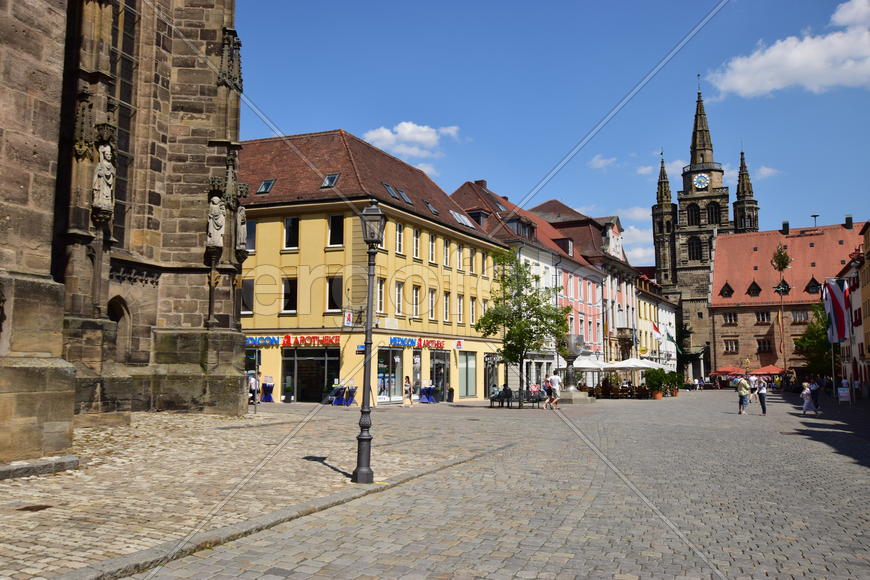 Германия - город Ансбах под Нюрнбергом. Памятник архитектуры 