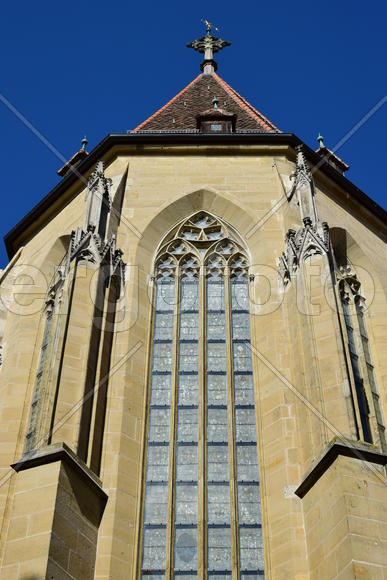 Исторический город Ротенбург в Баварии. Древнейшие здания 