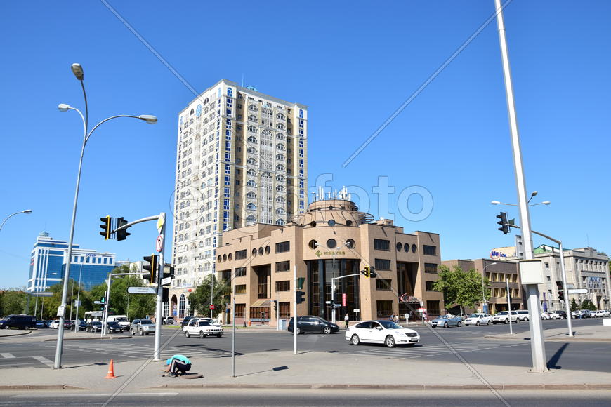 Астана - многоэтажные современные здания. Казахстан 