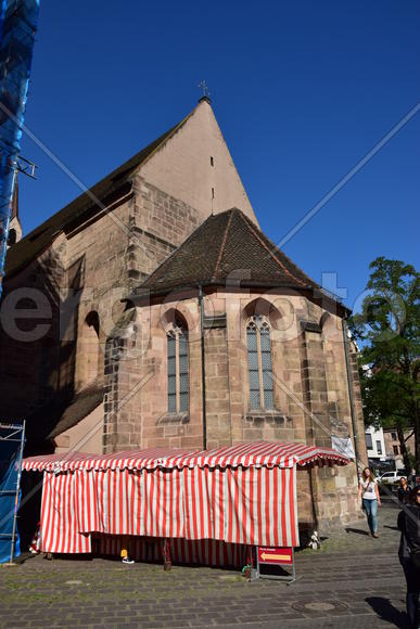 Германия - город Нюрнберг. Фасад старинного здания 