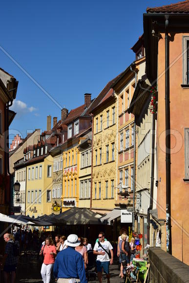 Германия - город Бамберг. Жилые дома 