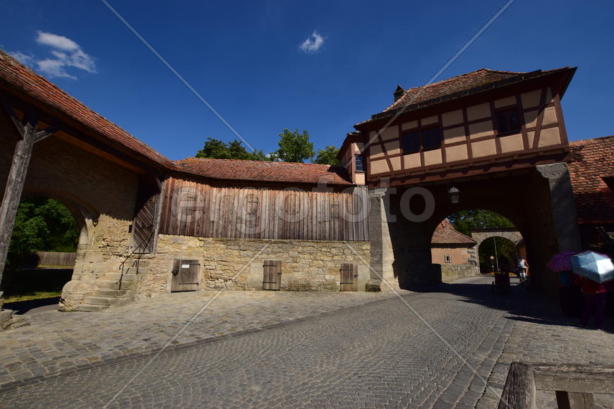 Исторический город Ротенбург в Баварии.