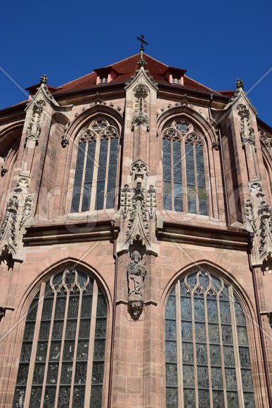 Германия - город Нюрнберг. Фасад старинного здания 