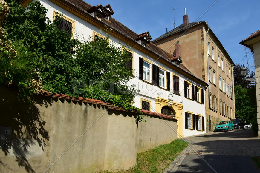 Германия - город Бамберг.Старинные жилые дома в немецком стиле 