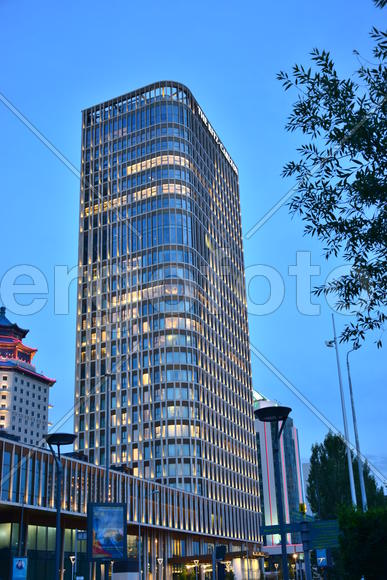 Астана - городская архитектура. Современные многоэтажные здания. Казахстан 