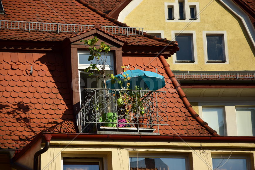 Германия - город Бамберг. Фасад здания 