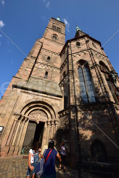 Германия - город Нюрнберг. Фасад исторического здания 