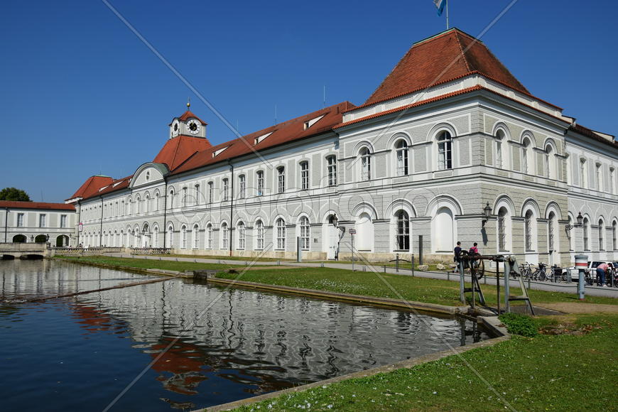Германия, Мюнхен, панорама на замок Нимфенбург 