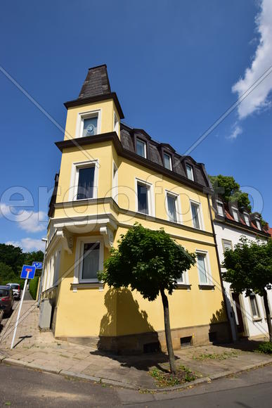 Германия - город Бамберг.Старинные жилые дома в немецком стиле 