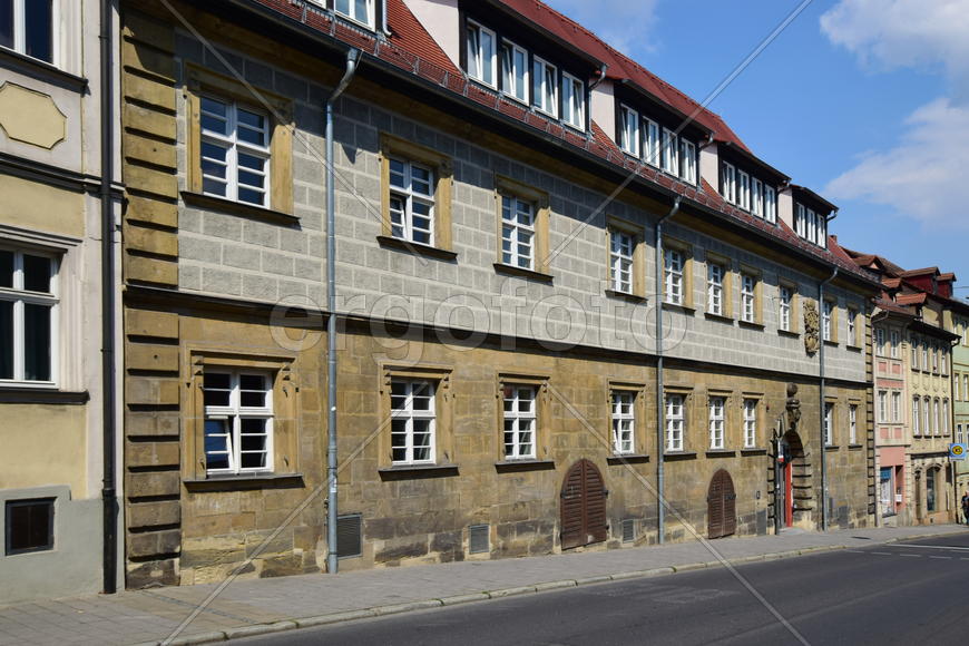 Германия - город Бамберг. Фасад здания 