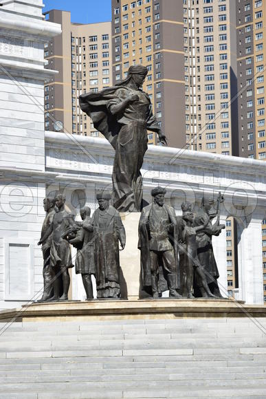 Астана - уличная скульптура. Достопримечательности Казахстана. 