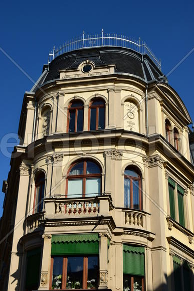 Германия - город Бамберг. Фасад старинного здания 