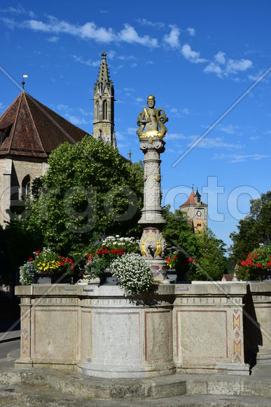 Исторический город Ротенбург в Баварии. Памятники города 