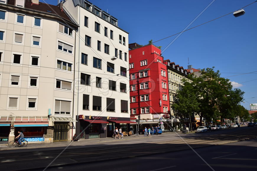 Германия. Мюнхен. Фасад здания 