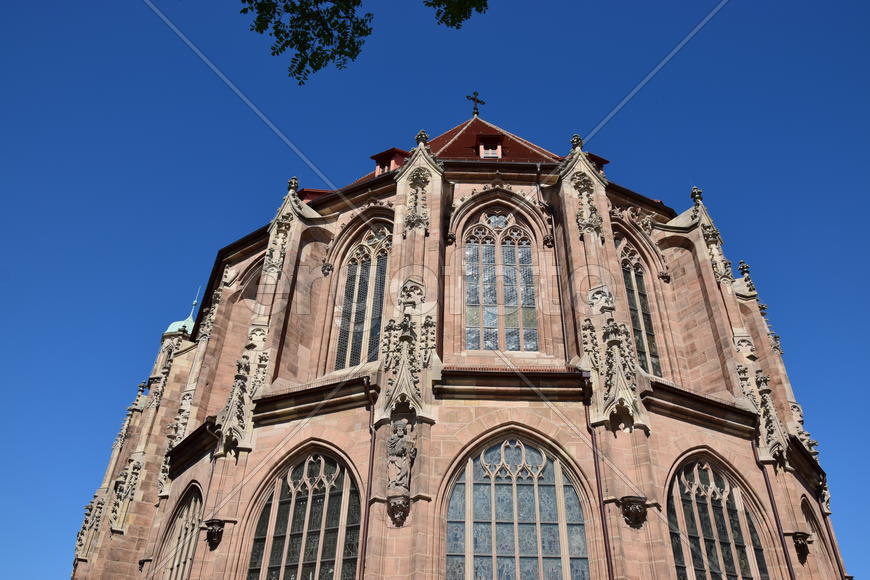 Германия - город Нюрнберг. Фасад старинного здания 