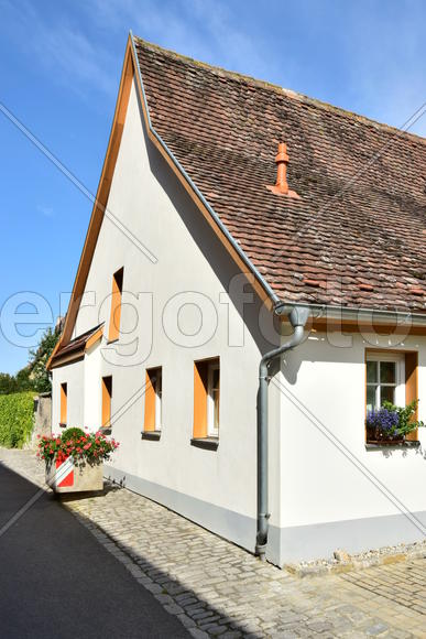 Исторический город Ротенбург в Баварии. Жилые дома 