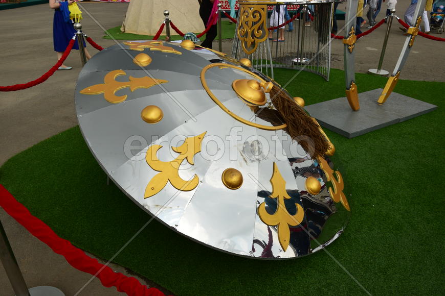 Выставка ремесленников на праздновании дня города в Астане. Казахстан 