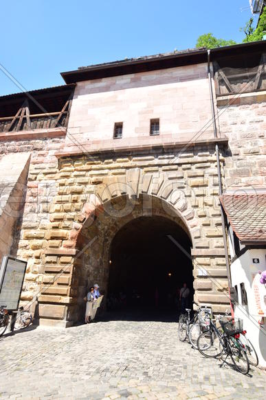 Германия - город Нюрнберг. Фасад старинного здания 