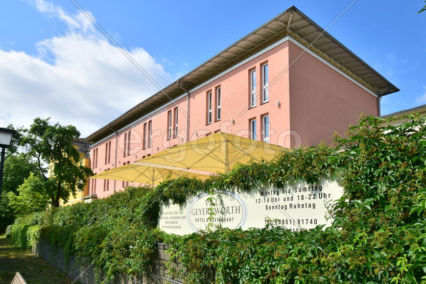 Германия - город Бамберг.Старинные жилые дома в немецком стиле 