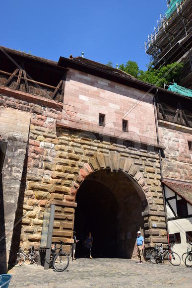 Германия - город Нюрнберг. Фасад старинного здания 