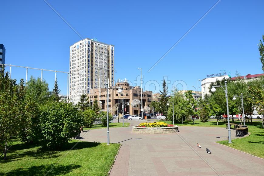 Астана - многоэтажные современные здания. Казахстан 