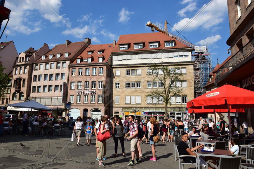 Германия - город Нюрнберг. Архитектура города 