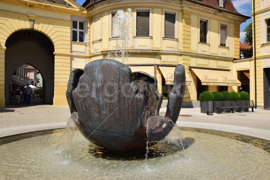 Германия - город Ансбах под Нюрнбергом. Памятник архитектуры 