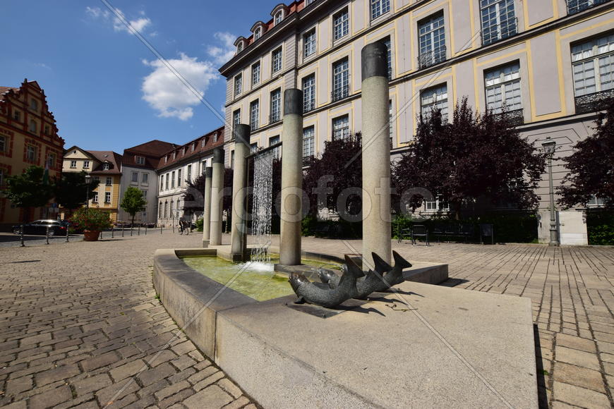 Германия - город Ансбах под Нюрнбергом. Памятник архитектуры 