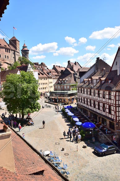 Германия - город Нюрнберг. Улицы города 