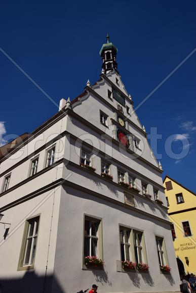 Исторический город Ротенбург в Баварии. Древнейшие здания 