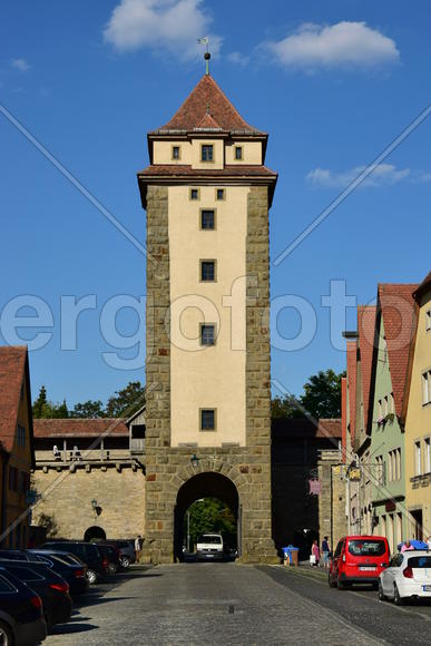 Исторический город Ротенбург в Баварии. 