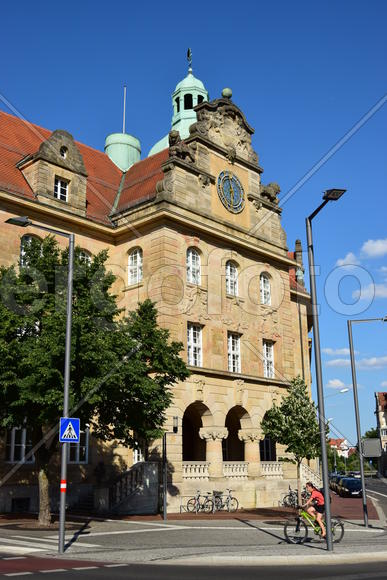 Германия - город Бамберг. Фасад старинного здания