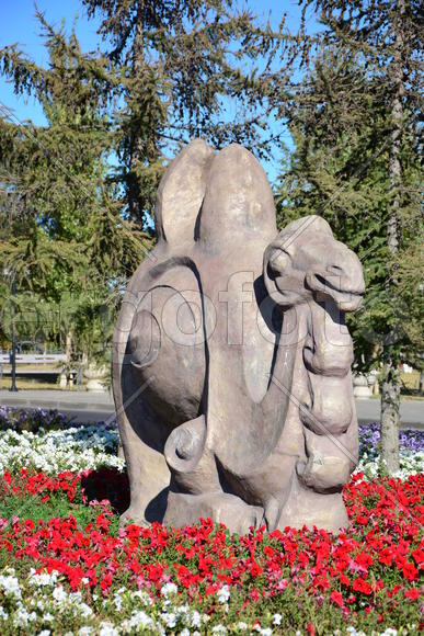 Астана - уличная скульптура. Достопримечательности Казахстана. 