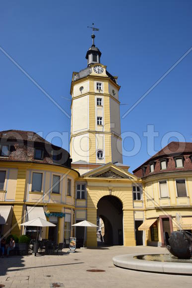 Германия - город Ансбах под Нюрнбергом. Памятник архитектуры 