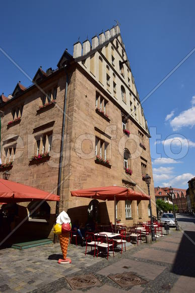 Германия - город Ансбах под Нюрнбергом. Памятник архитектуры 