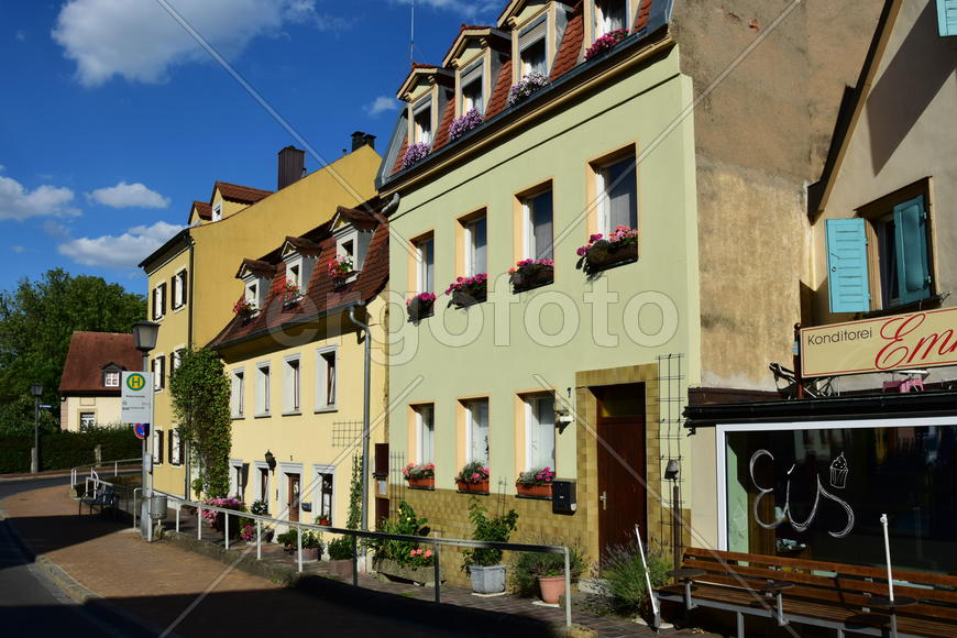 Германия - город Бамберг. Жилые дома 