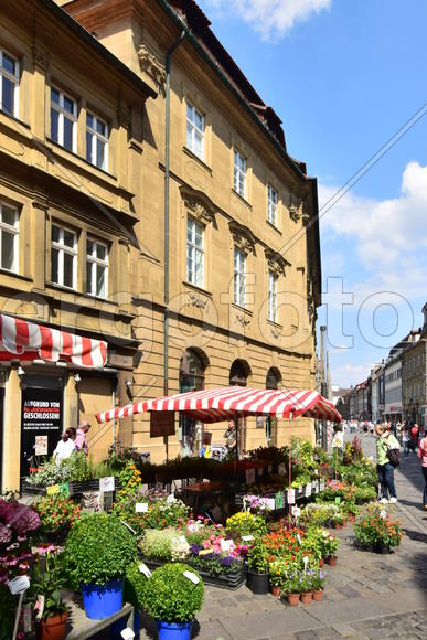 Германия - город Бамберг. Фасад здания 