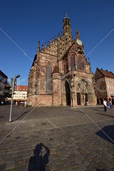 Германия - город Нюрнберг. Фасад исторического здания 