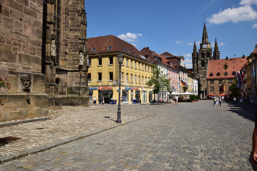 Германия - город Ансбах под Нюрнбергом. Памятник архитектуры 