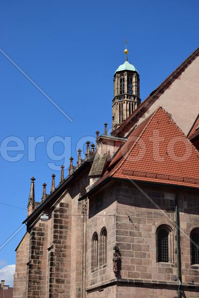 Германия - город Нюрнберг. Фасад старинного здания 