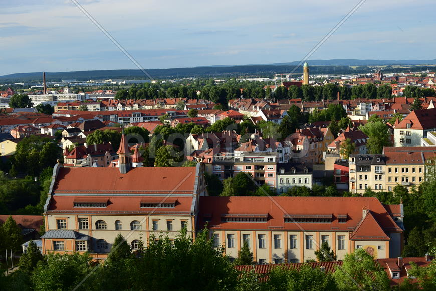 Германия - город Бамберг. Панорамный вид на город 