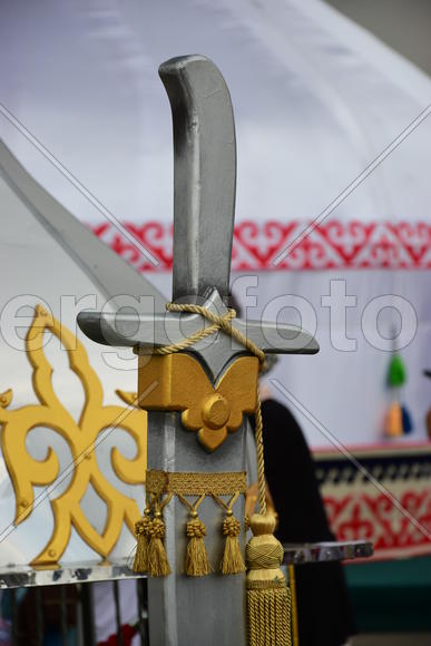 Выставка ремесленников на праздновании дня города в Астане. Казахстан 